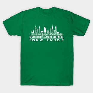 New York Football Team All Time Legends, New York City Skyline T-Shirt